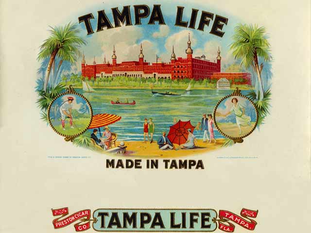 Picture of Tampa Life cigar box label