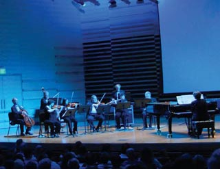 Musicians in the new USF Music Building