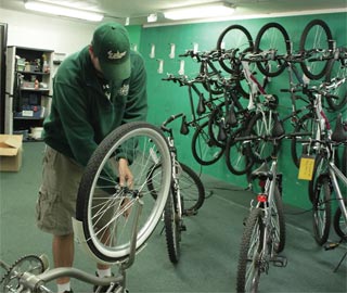 Image of bicycles available in the Borrow Our Bikes Program