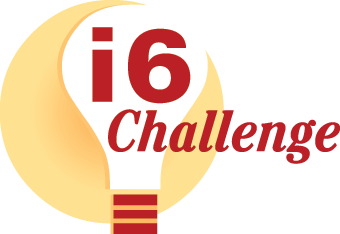 The i6 Challenge logo, a lightbulb in front of a yellow circle, with the words i6 Challenge.