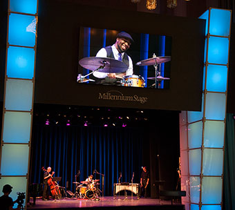 Paul Gavin performing on the Kennedy Center's Millennium Stage.